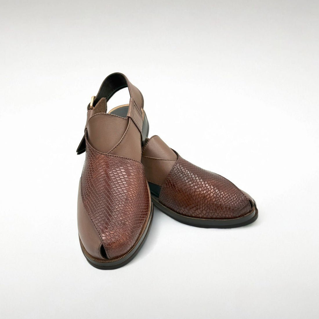 The Brown Leather Peshawari Chappal– Traditional & Stylish