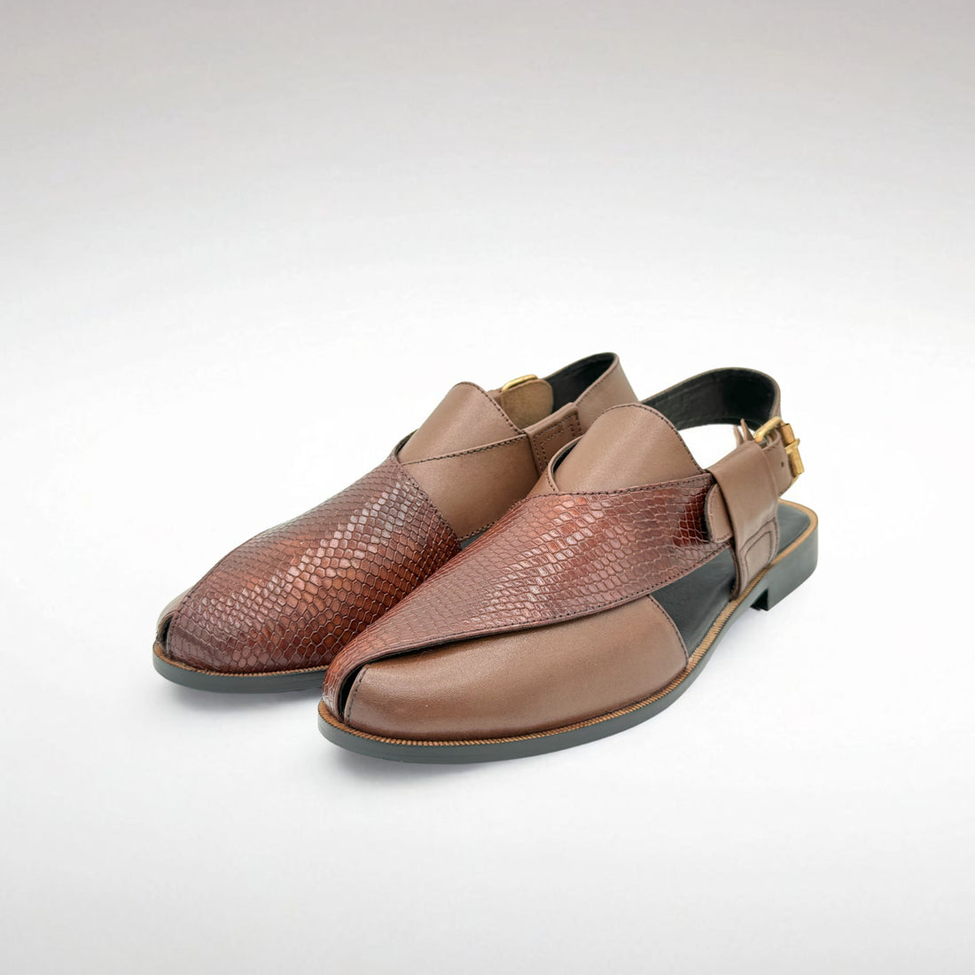 The Brown Leather Peshawari Chappal– Traditional & Stylish