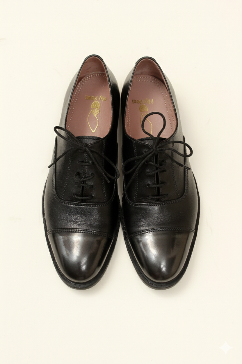 Black Cap-Toe Oxford