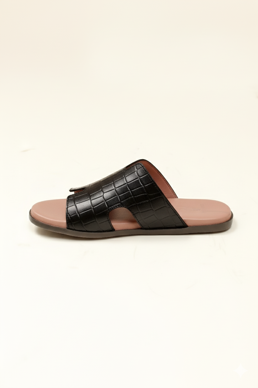 The Luxe Croco Slide