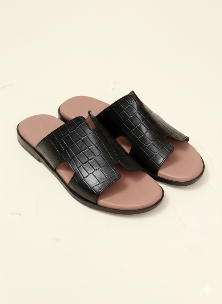 The Luxe Croco Slide