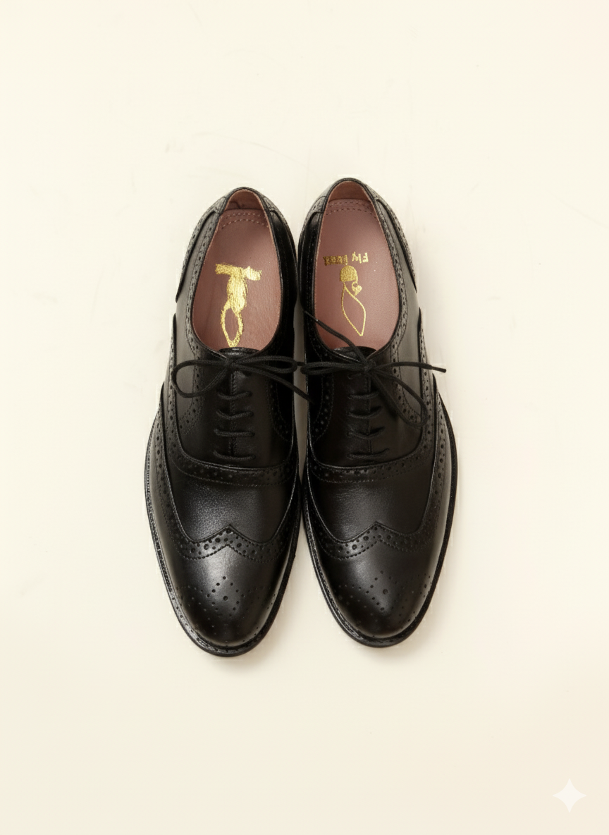 The Westminster Black Wingtip Oxford