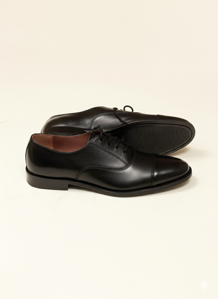 Black Cap-Toe Oxford