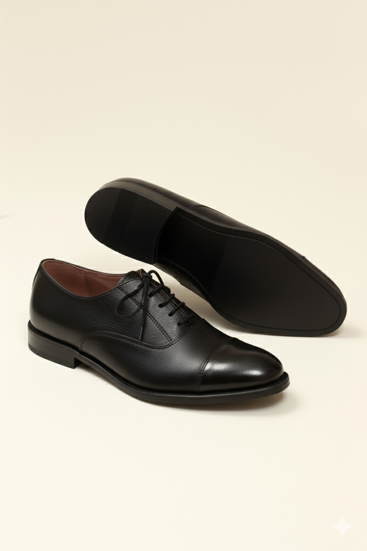 Black Cap-Toe Oxford